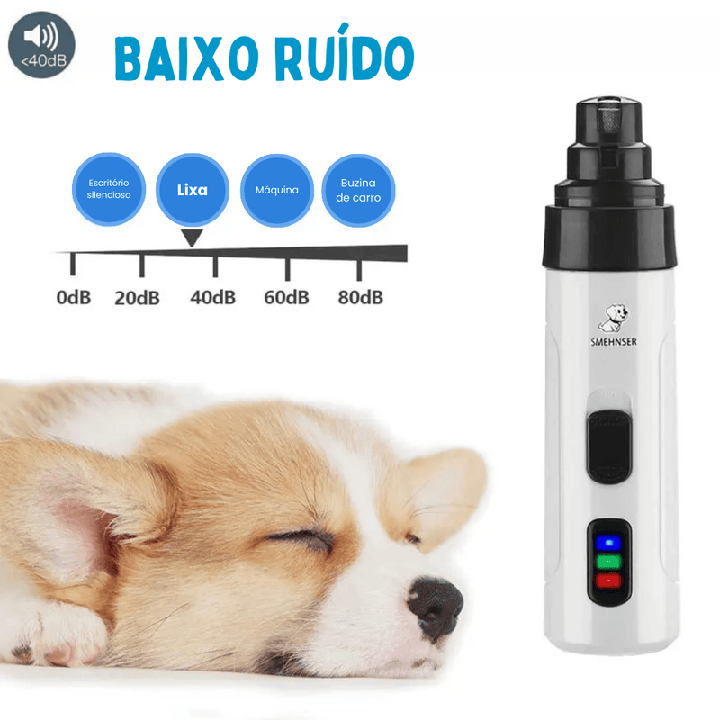 Lixador de Unha Pet Elétrico Recarregável Peludita - OFERTA RELÂMPAGO! - NiliPets