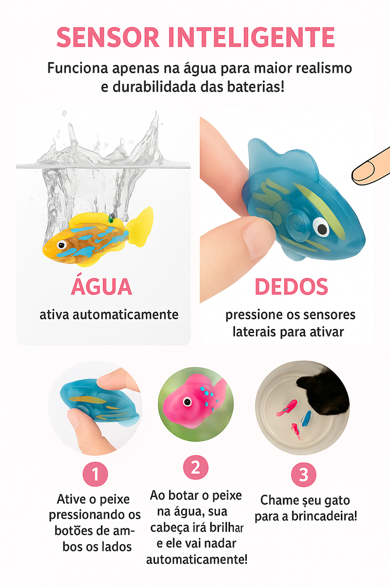 Brinquedo Peixe Robô Nadador - FurFriends