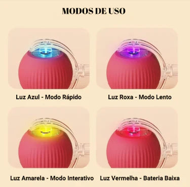 Bolinha Automática Caça Eletrônica + Escova Vaporizadora para Pets - FurFriends