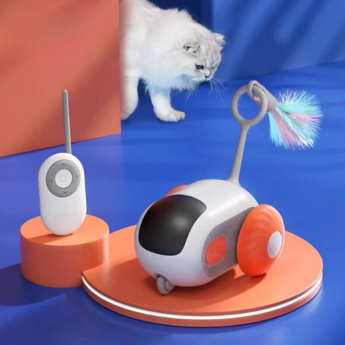 Carrinho Automático Interativo para Pets - Brinquedo que Estimula a Curiosidade e Alivia o Tédio com Movimento Inteligente - NiliPets